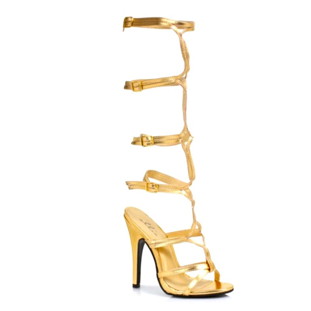 Gold Heeled Gladiator Sandals